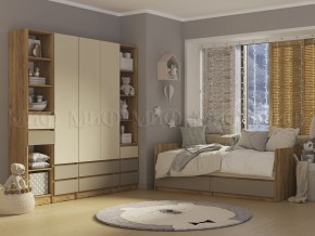 ЧЕЛСИ Color Кровать с ящиками 800 с настилом ЛДСП (Слоновая кость/Глиняный серый/Дуб крафт) в Коротчаево - korotchaevo.ok-mebel.com | фото 2