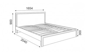 Кровать 1.6 Беатрис М07 Стандарт с ортопедическим основанием (дуб млечный) в Коротчаево - korotchaevo.ok-mebel.com | фото 2