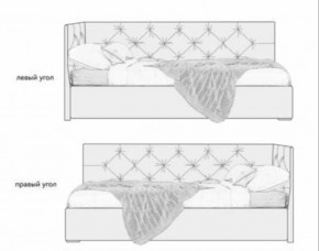 Кровать угловая Хлоя интерьерная +основание/ПМ/бельевое дно (90х200) в Коротчаево - korotchaevo.ok-mebel.com | фото 5