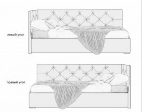 Кровать угловая Лэсли интерьерная +настил ДСП (120х200) в Коротчаево - korotchaevo.ok-mebel.com | фото 2