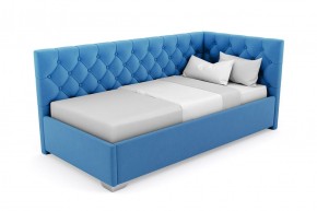 Кровать угловая Виола интерьерная +основание (90х200) 4 кат. ткани в Коротчаево - korotchaevo.ok-mebel.com | фото