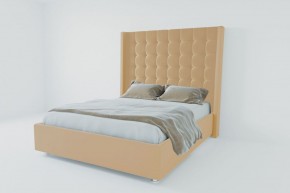 Кровать Венеция ЛЮКС с ПМ 800 (экокожа бежевая) в Коротчаево - korotchaevo.ok-mebel.com | фото 2