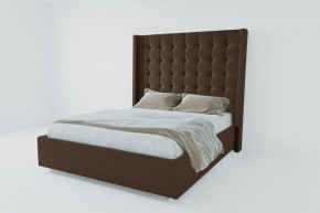 Кровать Венеция ЛЮКС с ПМ 900 (экокожа коричневая) в Коротчаево - korotchaevo.ok-mebel.com | фото