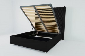 Кровать Версаль ЛЮКС с ПМ 1400 (экокожа кольт ч) в Коротчаево - korotchaevo.ok-mebel.com | фото 2