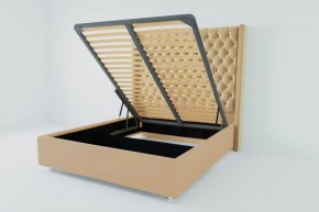 Кровать Версаль ЛЮКС с ПМ 800 (экокожа бежевая) в Коротчаево - korotchaevo.ok-mebel.com | фото 2