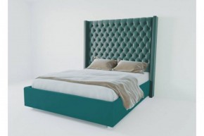 Кровать Версаль ЛЮКС с ПМ 800 (велюр бирюзовый) в Коротчаево - korotchaevo.ok-mebel.com | фото