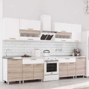 Кухня Айсбери 2.4 м (Белый/Дуб Сонома) в Коротчаево - korotchaevo.ok-mebel.com | фото