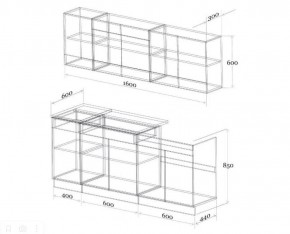 Кухонный гарнитур Лайт 1600 в Коротчаево - korotchaevo.ok-mebel.com | фото 2