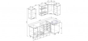 Кухня угловая Антрацит 2200х1000 (Стол. 38мм) в Коротчаево - korotchaevo.ok-mebel.com | фото 2