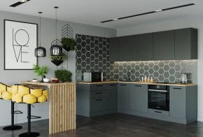 Кухня угловая Антрацит 2600х1600 (Стол. 38мм) в Коротчаево - korotchaevo.ok-mebel.com | фото