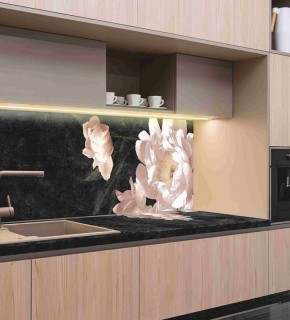 Кухонный фартук со столешницей (А-05) в едином стиле (3050 мм) в Коротчаево - korotchaevo.ok-mebel.com | фото