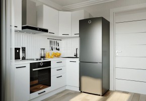 Кухонный гарнитур Белый Глянец 2200*1000 (Стол. 26мм) в Коротчаево - korotchaevo.ok-mebel.com | фото