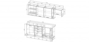 Кухонный гарнитур Белый Глянец 2550 (Стол. 38мм) в Коротчаево - korotchaevo.ok-mebel.com | фото 2