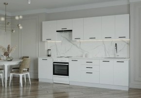 Кухонный гарнитур Белый Глянец 3000 (Стол. 38мм) в Коротчаево - korotchaevo.ok-mebel.com | фото