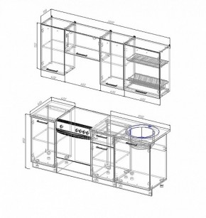 Кухонный гарнитур Лофт 2000 (Стол. 26мм) в Коротчаево - korotchaevo.ok-mebel.com | фото 2