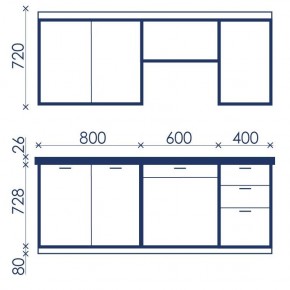 Кухонный гарнитур Ольвия-6 (1.8м) в Коротчаево - korotchaevo.ok-mebel.com | фото 4