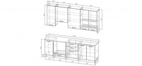 Кухонный гарнитур Санторини 2400 h950 (Стол. 38мм) в Коротчаево - korotchaevo.ok-mebel.com | фото 2