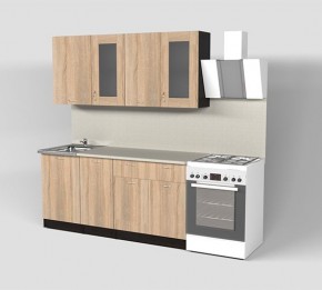 Кухня Симона Демо 1700 (Венга/Дуб Сонома) в Коротчаево - korotchaevo.ok-mebel.com | фото
