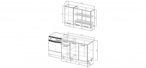 Кухонный гарнитур Смоки 1200 (Стол. 26мм) в Коротчаево - korotchaevo.ok-mebel.com | фото 2