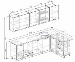 Кухонный гарнитур угловой Графика 2600х1600 (Стол. 26мм) в Коротчаево - korotchaevo.ok-mebel.com | фото 2