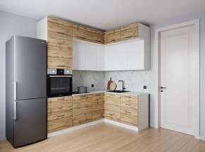 Кухонный гарнитур угловой Лада 2200*1700 (Стол. 26мм) в Коротчаево - korotchaevo.ok-mebel.com | фото