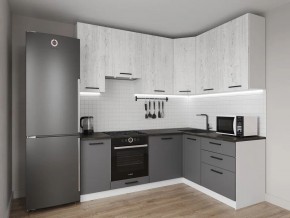 Кухонный гарнитур угловой Санторини 2200*1600 h950 (Стол. 38мм) в Коротчаево - korotchaevo.ok-mebel.com | фото