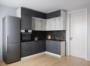 Кухонный гарнитур угловой Санторини 2200*1700 (Стол. 26мм) в Коротчаево - korotchaevo.ok-mebel.com | фото