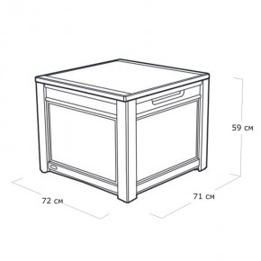 Квадратный сундук Cube Rattan 208 л в Коротчаево - korotchaevo.ok-mebel.com | фото 4