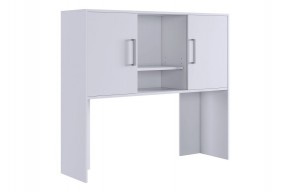 ЛАЙТ 2 Надстройка стола компьютерного (1200) белый в Коротчаево - korotchaevo.ok-mebel.com | фото