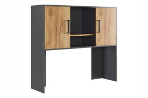 ЛАЙТ 2 Надстройка стола компьютерного (1200) графит в Коротчаево - korotchaevo.ok-mebel.com | фото