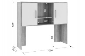 ЛАЙТ 2 Надстройка стола компьютерного (1200) в Коротчаево - korotchaevo.ok-mebel.com | фото 2
