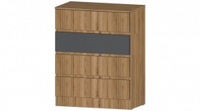 ЛЕНОРА Комод 4 ящика (графит) в Коротчаево - korotchaevo.ok-mebel.com | фото