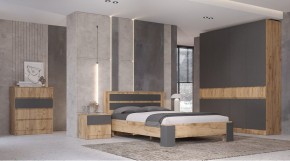 ЛЕНОРА Спальный гарнитур (модульный) графит в Коротчаево - korotchaevo.ok-mebel.com | фото