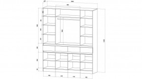 ЛЕНОРА Спальный гарнитур (модульный) графит в Коротчаево - korotchaevo.ok-mebel.com | фото 9