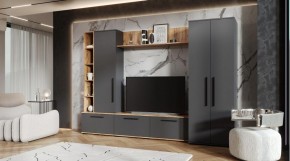 ЛЕВАНТЕ Гостиная (дуб вотан/графит) в Коротчаево - korotchaevo.ok-mebel.com | фото