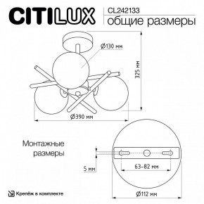 Люстра на штанге Citilux Ronny CL242133 в Коротчаево - korotchaevo.ok-mebel.com | фото 7