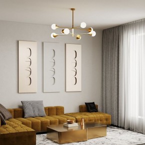 Люстра на штанге Eurosvet Calyx 60168/8 латунь в Коротчаево - korotchaevo.ok-mebel.com | фото 4