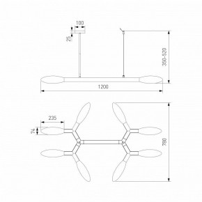 Люстра на штанге Eurosvet Covalent 30180 черный в Коротчаево - korotchaevo.ok-mebel.com | фото 3