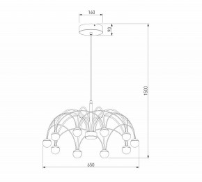 Люстра на штанге Eurosvet Ragno 90030/10 LED золото в Коротчаево - korotchaevo.ok-mebel.com | фото 5