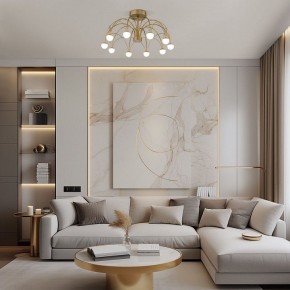 Люстра на штанге Eurosvet Ragno 90031/10 LED золото в Коротчаево - korotchaevo.ok-mebel.com | фото 4