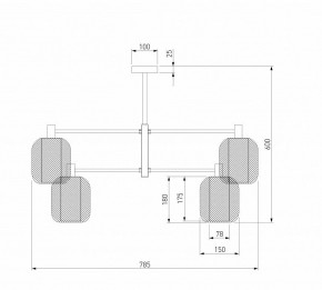 Люстра на штанге Eurosvet Voile 30191/6 черный в Коротчаево - korotchaevo.ok-mebel.com | фото 3