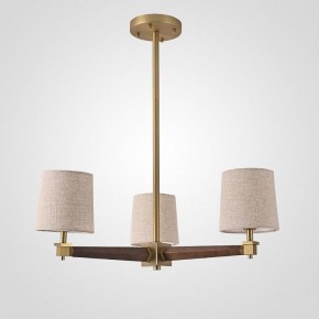 Люстра на штанге Imperiumloft Jorgenson Beige/Dark wood STAVRA01 в Коротчаево - korotchaevo.ok-mebel.com | фото