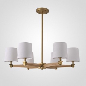 Люстра на штанге Imperiumloft Jorgenson White/Light wood STAVRA01 в Коротчаево - korotchaevo.ok-mebel.com | фото