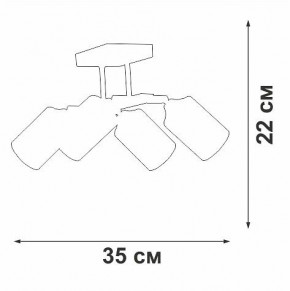 Люстра на штанге Vitaluce V2833 V2833-1/4PL в Коротчаево - korotchaevo.ok-mebel.com | фото 4