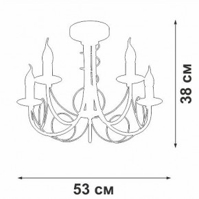 Люстра на штанге Vitaluce V3035 V3035-0/5PL в Коротчаево - korotchaevo.ok-mebel.com | фото 3