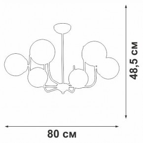 Люстра на штанге Vitaluce V39570 V39570-8/6PL в Коротчаево - korotchaevo.ok-mebel.com | фото 3