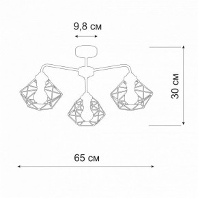 Люстра на штанге Vitaluce V4258 V4258-0/3PL в Коротчаево - korotchaevo.ok-mebel.com | фото 2