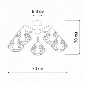 Люстра на штанге Vitaluce V4258 V4258-0/5PL в Коротчаево - korotchaevo.ok-mebel.com | фото 2