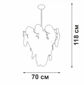 Люстра на штанге Vitaluce V5802 V5802-8/8PL в Коротчаево - korotchaevo.ok-mebel.com | фото 3