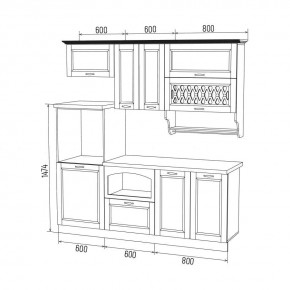 МИЛАНО Кухонный гарнитур 2,0 м Компоновка №3 в Коротчаево - korotchaevo.ok-mebel.com | фото 6